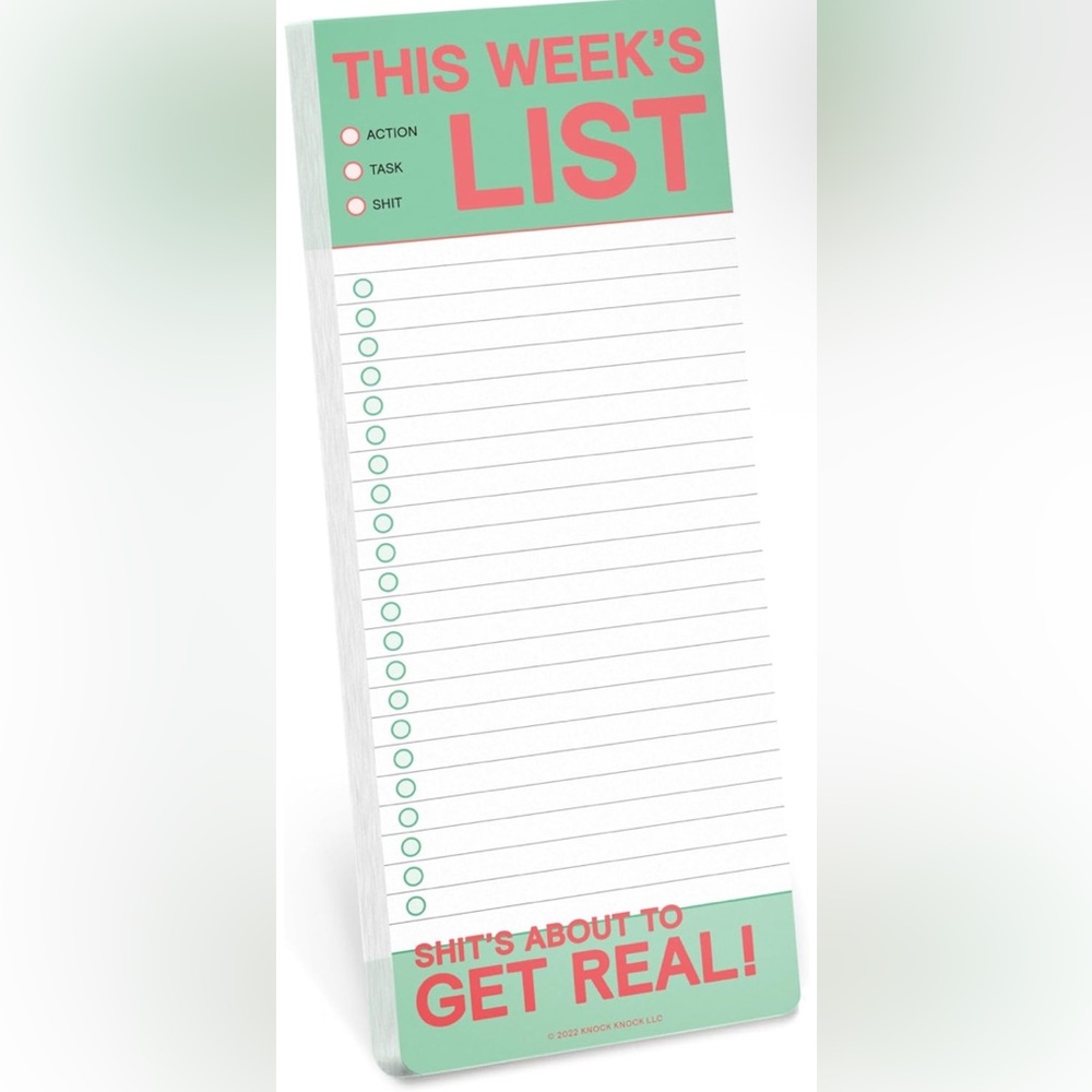 Weekly List Notepad 3.5” X 9” - Picture 2 of 9